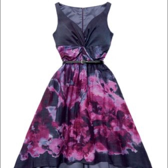 Lela Rose for target watercolor purple midi dress - Picture 8 of 12